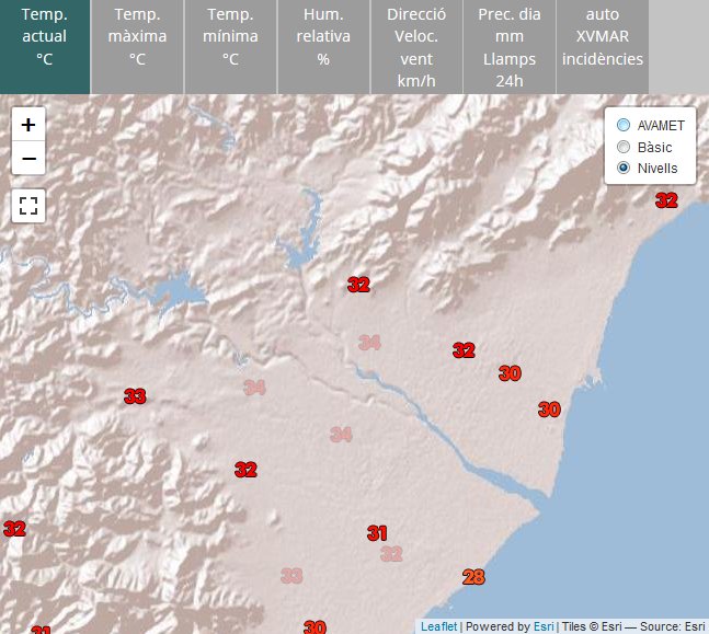 ✔️Novetat a la web: estem introduint nous #mapes a la MXO d'#AVAMET, amb opció d'escollir des d'ara entre 3 tipus de mapes (AVAMET, Bàsic, Nivells). avamet.org/mxo-mxo.php