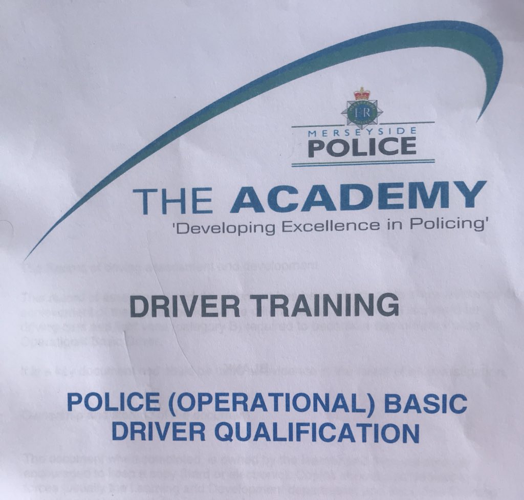 SCon2308's tweet photo. After a 2 day course, I have passed my basic driving test! Really enjoyable two days testing some new variations of driving and gaining more experience 🚔 @MerseySpecials https://t.co/hXVdkMFarl
