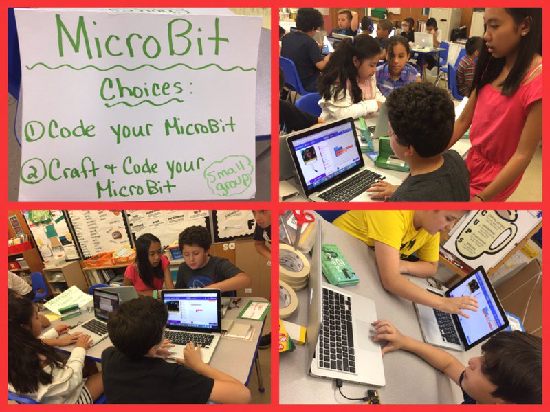 S069r's tweet photo. Mrs. Knight's coding classes! #microbits #MinecraftEdu #creativecomputing https://t.co/sTGtIilNfN