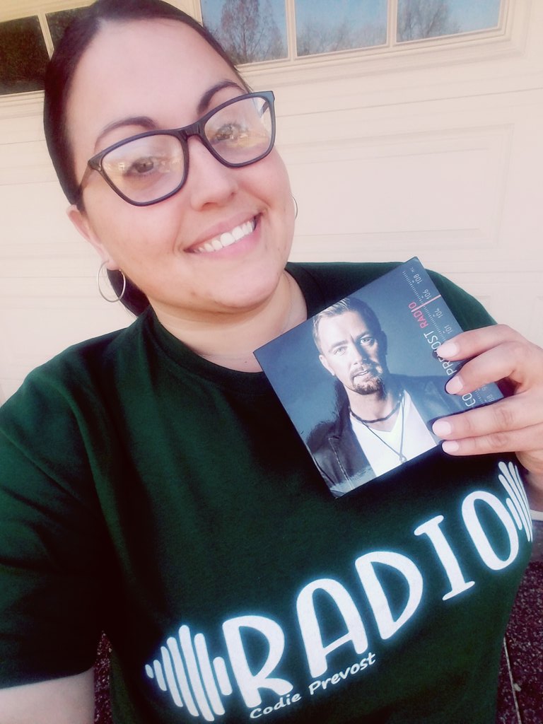 codieprevost's tweet photo. Stephanie is the #CodiePrevostFanOfTheWeek Please say hi & follow Stephanie @SGuardado86 . https://t.co/UVwq2IWRVF #CountryMusic #CountryMusicFan #CountryFan#CodiePrevostTShirt #CodiePrevostRadioCD #NewCD #Missouri https://t.co/GEC9THlS13
