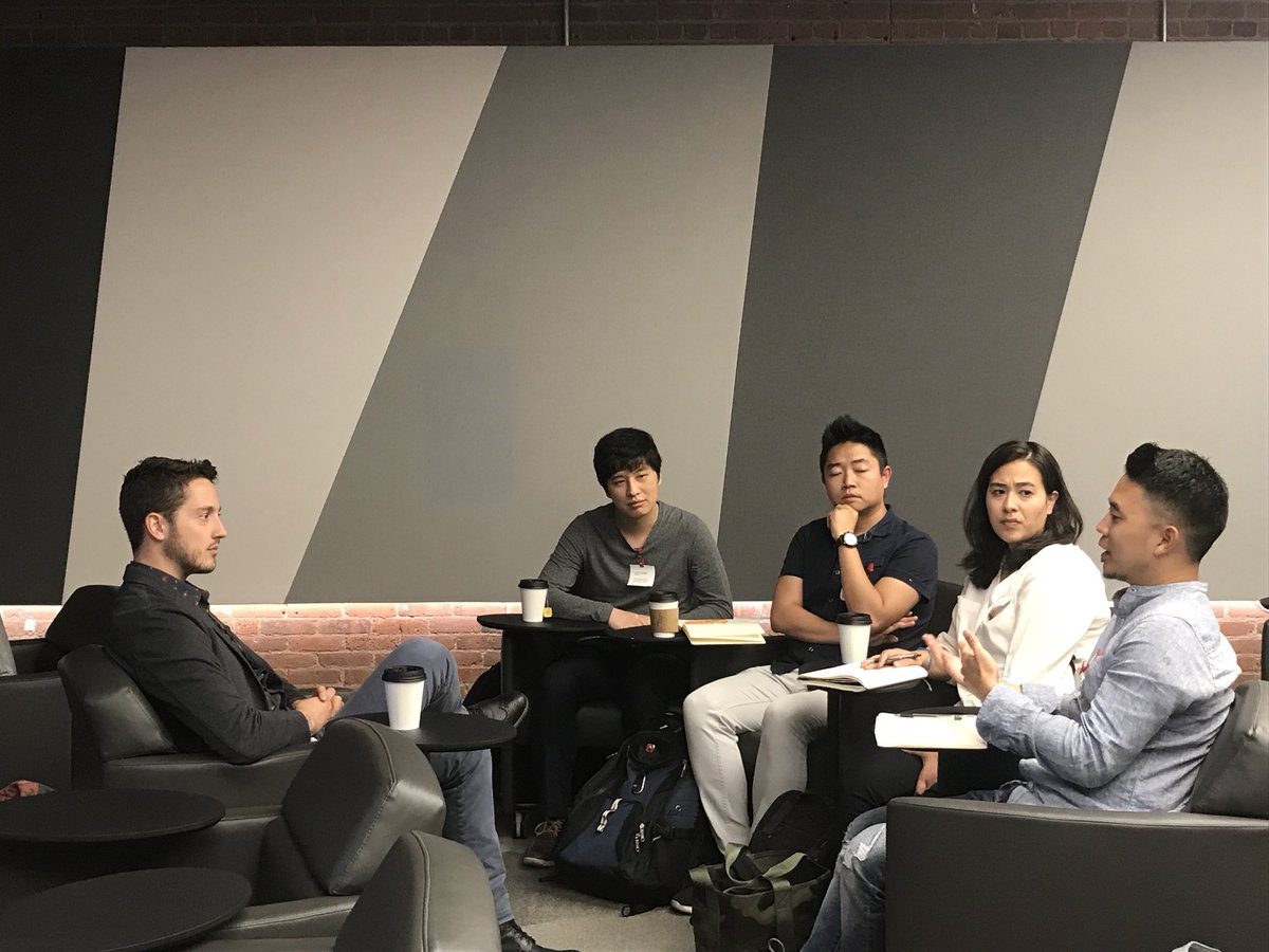 TribecaFilmIns's tweet photo. Moving through the first day’s schedule, after the team presentations the mentors are having their one-on-one sessions https://t.co/YFZEBNT0Qc