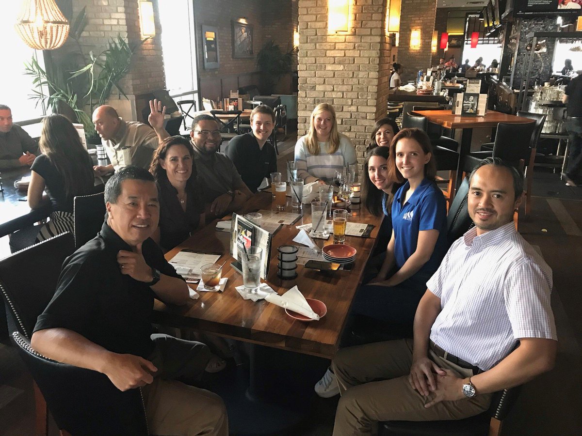Thanks to everyone who came out to our Member Happy Hour <a href="/BarLouie/">Bar Louie</a>! This photo was taken just before we had to add another table so all of our friends could join us! #licensedPEDay #dillpicklericekrispies