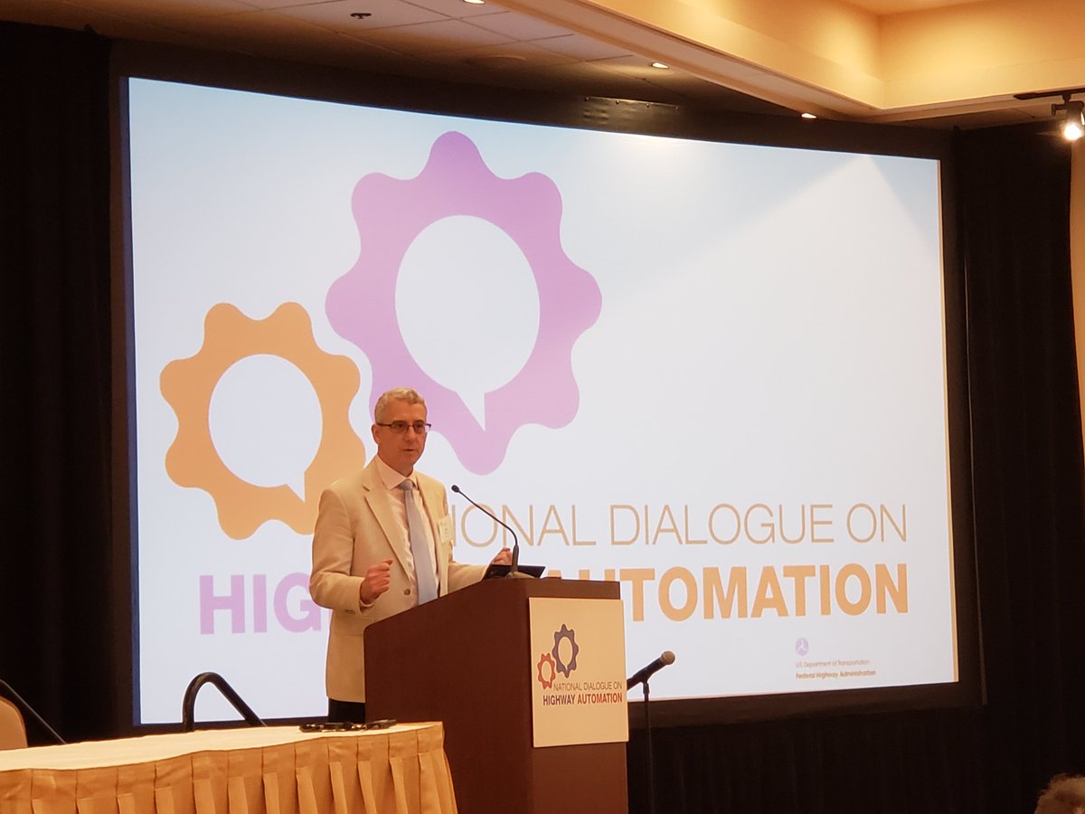 USDOTFHWA's tweet photo. FHWA’s Carl Andersen of Research, Development & Technology kicks off second day of National Dialogue on Highway Automation in Seattle. #HighwayAutomation #AutomatedTransportation https://t.co/JEp8cUET2m