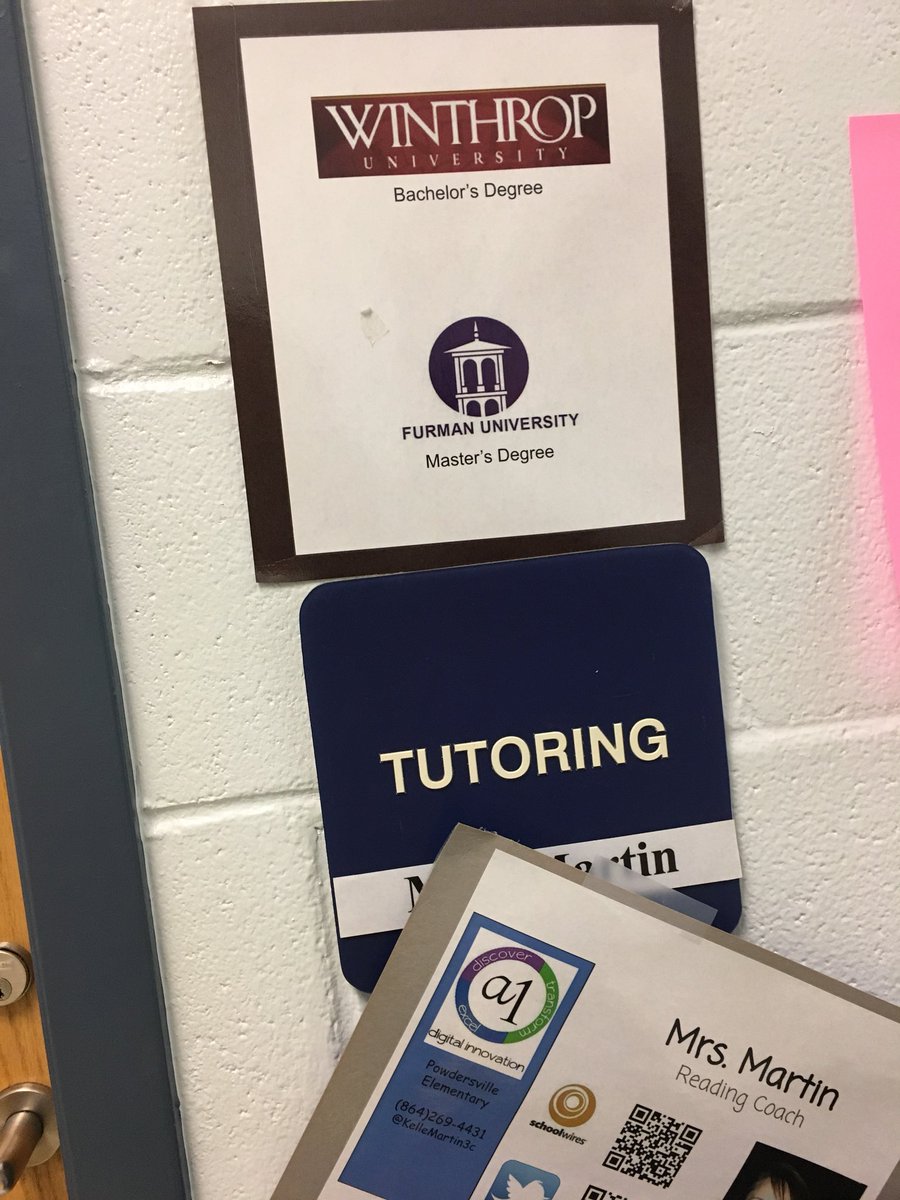 MrsFitch_PVES's tweet image. Mrs. Martin’s degrees! @pvespride #firstbest