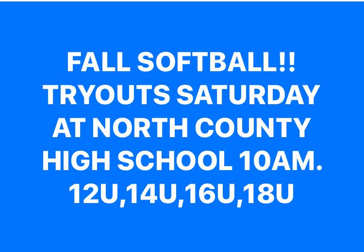 AldreteSoftball's tweet photo. SOFTBALL TRYOUTS!! Be there https://t.co/DMun0PU0uF