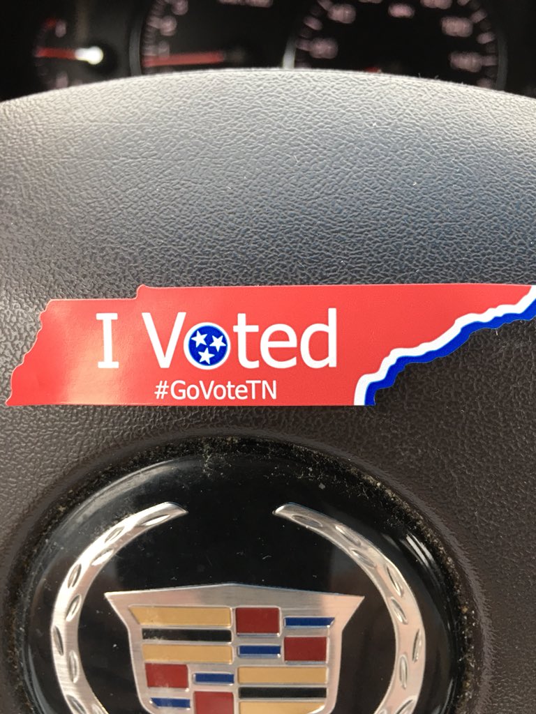 <a href="/VoteMarsha/">Marsha Blackburn</a> <a href="/DianeBlackTN/">Diane Black</a> <a href="/timburchett/">Tim Burchett</a> Done, done, done &amp; done - voted for 4 great Republicans! And good luck to my cousin Scott Helton who is running for School Board!