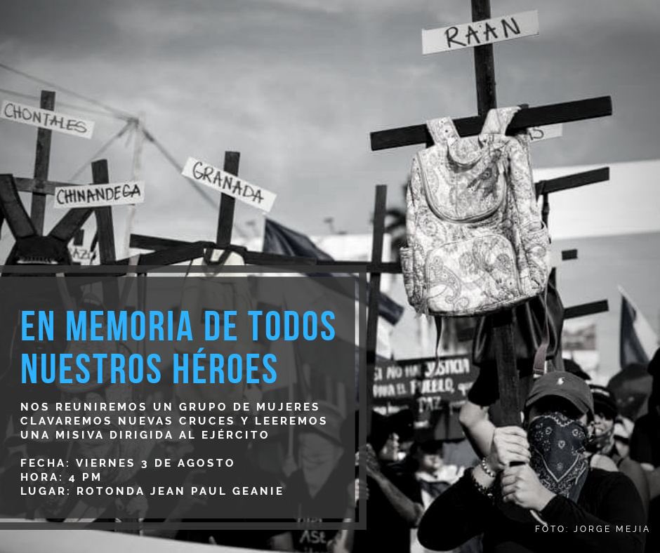 VioletaG's tweet photo. Las mujeres siempre decimos PRESENTE! Solicitamos ir de luto pq jamás olvidaremos a los masacrados y detenidos por Policía y g. parapoliciales de Ortega y que exigimos cese de la represión. ⚠️ Ahí, más mujeres podremos adherirnos a la carta. #OEAMasacreEnNicaragua #SosNicaragua https://t.co/OvMps4TZvs
