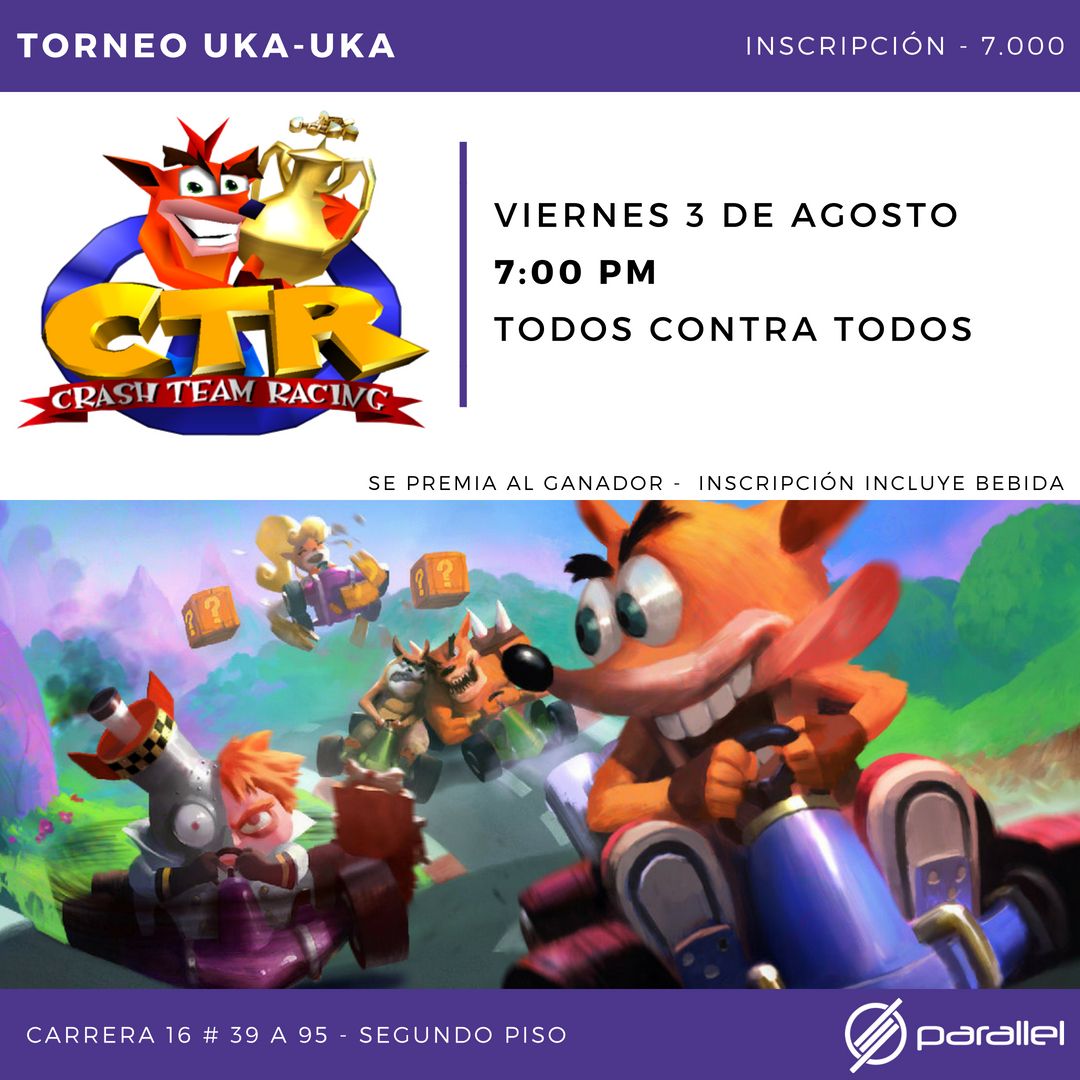 Tenemos torneo retro, los esperamos en Parallel Carrera 16 # 39a - 95 Segundo Piso
Inscripción: 7.000, Incluye bebida, Se premia al ganador.

Link del evento: buff.ly/2vyDOCO
