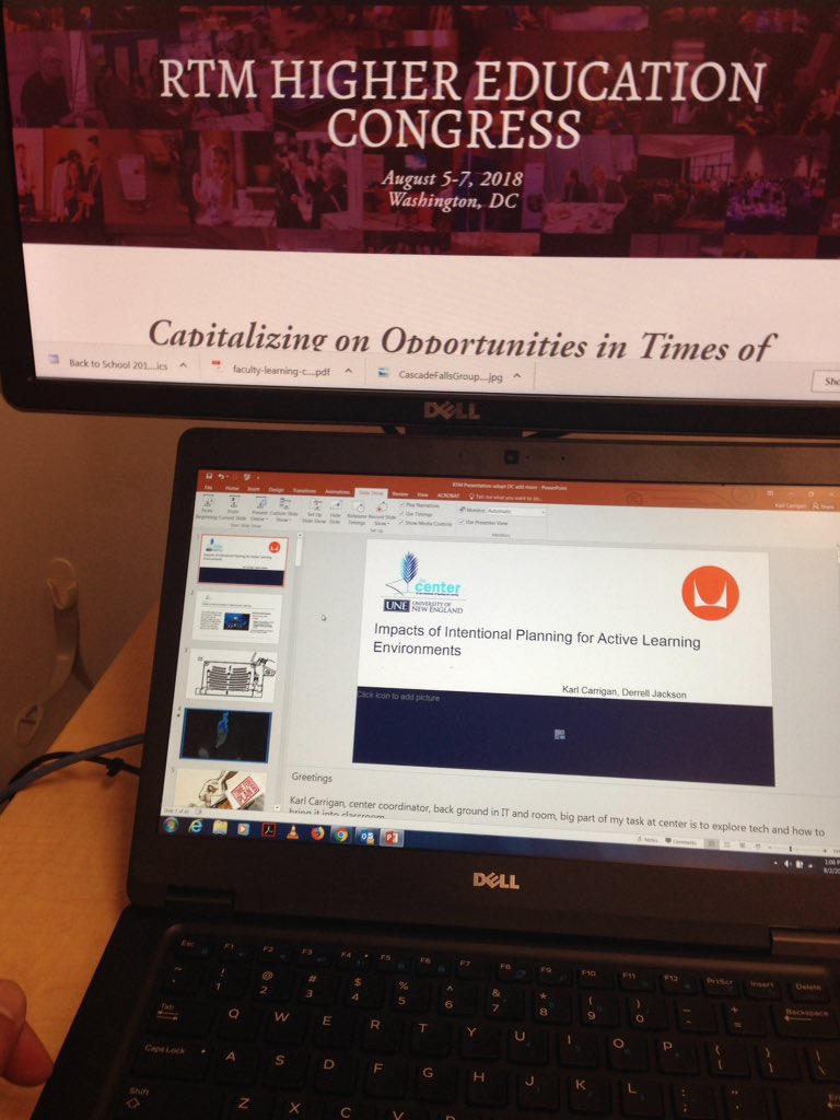 Gearing up to present CETL's Active Learning Classroom work at RTM Higher Education Conference in DC!! #UNEtweets