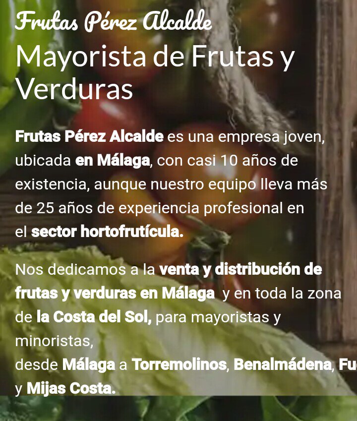 FPerezAlcalde's tweet photo. #FelizMiercoles Nos dedicamos a la venta y distribución de frutas y verduras en Málaga y Costa del Sol para mayoristas y minoristas, desde Málaga a Torremolinos, Benalmádena, Fuengirola, Mijas Costa. https://t.co/7mM8WzKwwY