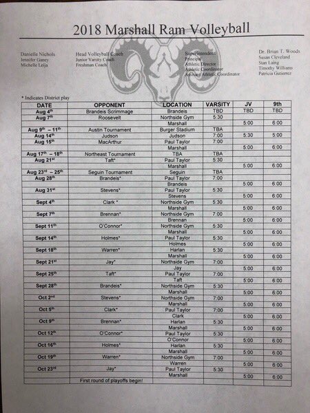 _ROWDY_RAMS_'s tweet photo. VOLLEYBALL SEASON IS OFFICIALLY HERE. Here is the schedule for the 2018 season!! #GoRams 🏐🐏 https://t.co/vBMuneL3r0