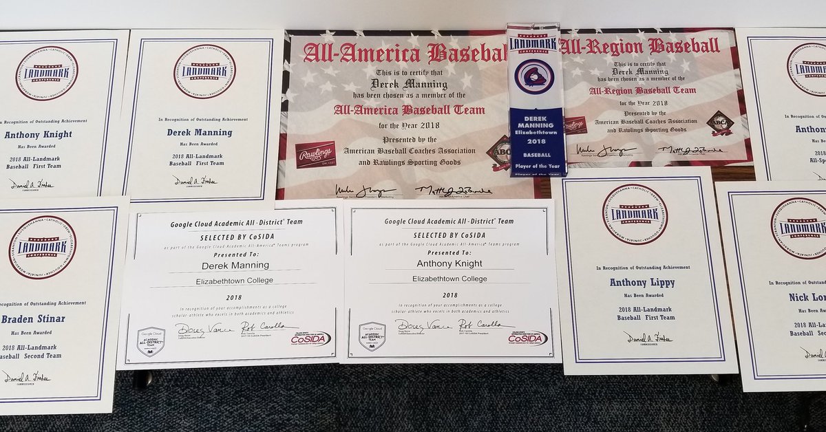 BlueJaysBASE's tweet photo. The awards keep coming in for the 2017-18 Blue Jay Baseball team #allamerican #academicallamericans #allregion #conferenceplayeroftheyear #allconference #allsportsmanship https://t.co/triaUewhT6