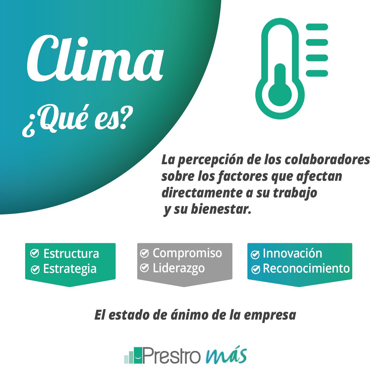 Prestro_ec's tweet photo. El Clima y la Cultura, son conceptos vitales para una organización y confundirlos puede afectar la gestión del #TalentoHumano. ¿Sabes cuál es su importancia y cuándo debes evaluarlos? https://t.co/OC01kR4i9p https://t.co/MmjK6oE2wE