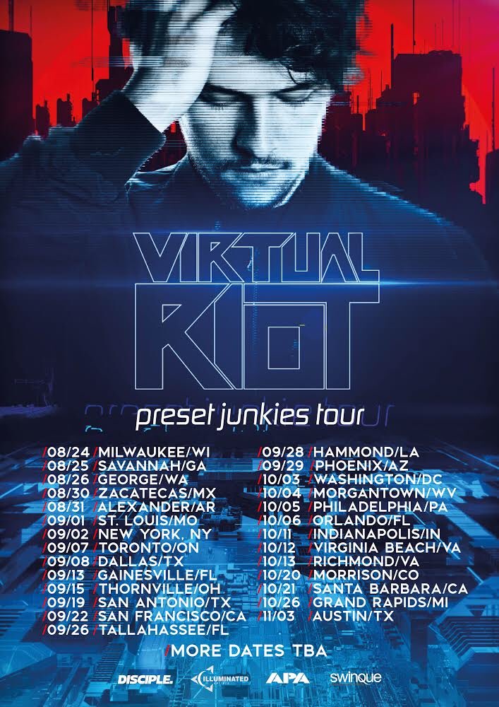 Virtual_Riot's tweet photo. Introducing the Preset Junkies tour! Can’t wait to head out and party with you all again this year :) https://t.co/3RvpaTOYZl