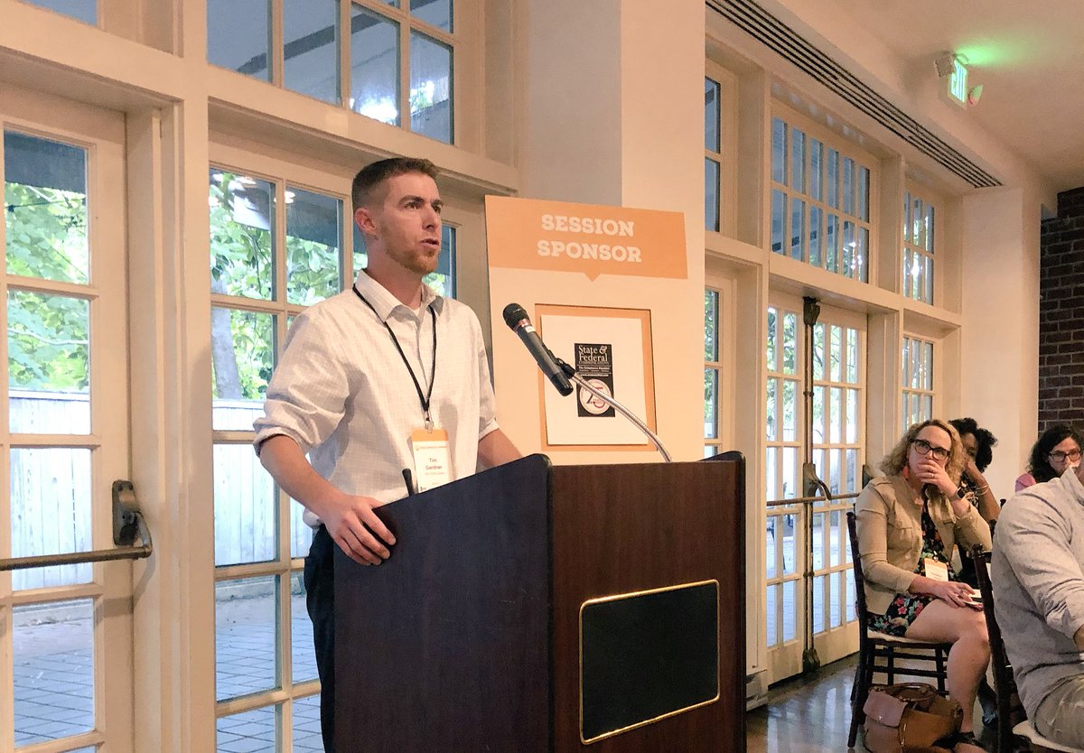 BeekeeperGroup's tweet photo. Thanks to @USATODAY sports editor @TimWGardner for joining us a #Buzz18 to talk about running a digital newsroom! https://t.co/sOSwWiuZrO