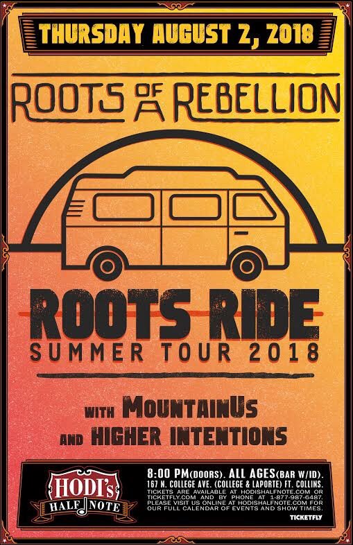 IrieOsoMusic's tweet photo. Tonight catch @HigherRoots @MountainUsMusic and @ROARMUSIC in Fort Collins Colorado at the one and only @hodis 🤙🏽 Show starts at 8:45pm🎸🎸 https://t.co/dNtisff4R7