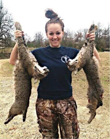 One demented little sociopath, and 2 formerly beautiful bobcats, killed for her enjoyment!! What a perverted cunt she is! @rickygervais @Protect_Wldlife