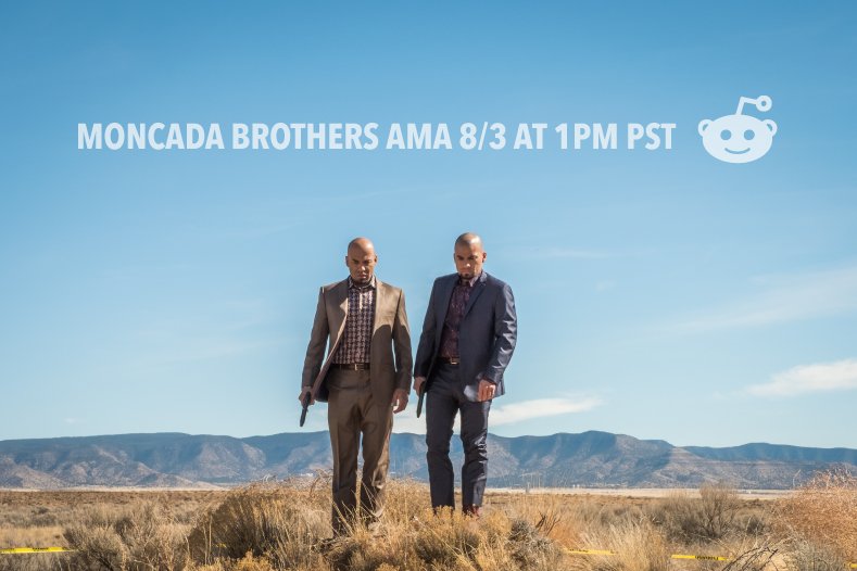 BreakingBad's tweet photo. You loved them on Breaking Bad and now #BetterCallSaul. The Salamanca twins are really the Moncada brothers and they're doing an AMA on r/bettercallsaul tomorrow. 1PM PST / 4PM EST. Be there. @DanielMoncada80 @LuisMoncada77 https://t.co/vsoX0HNoEP