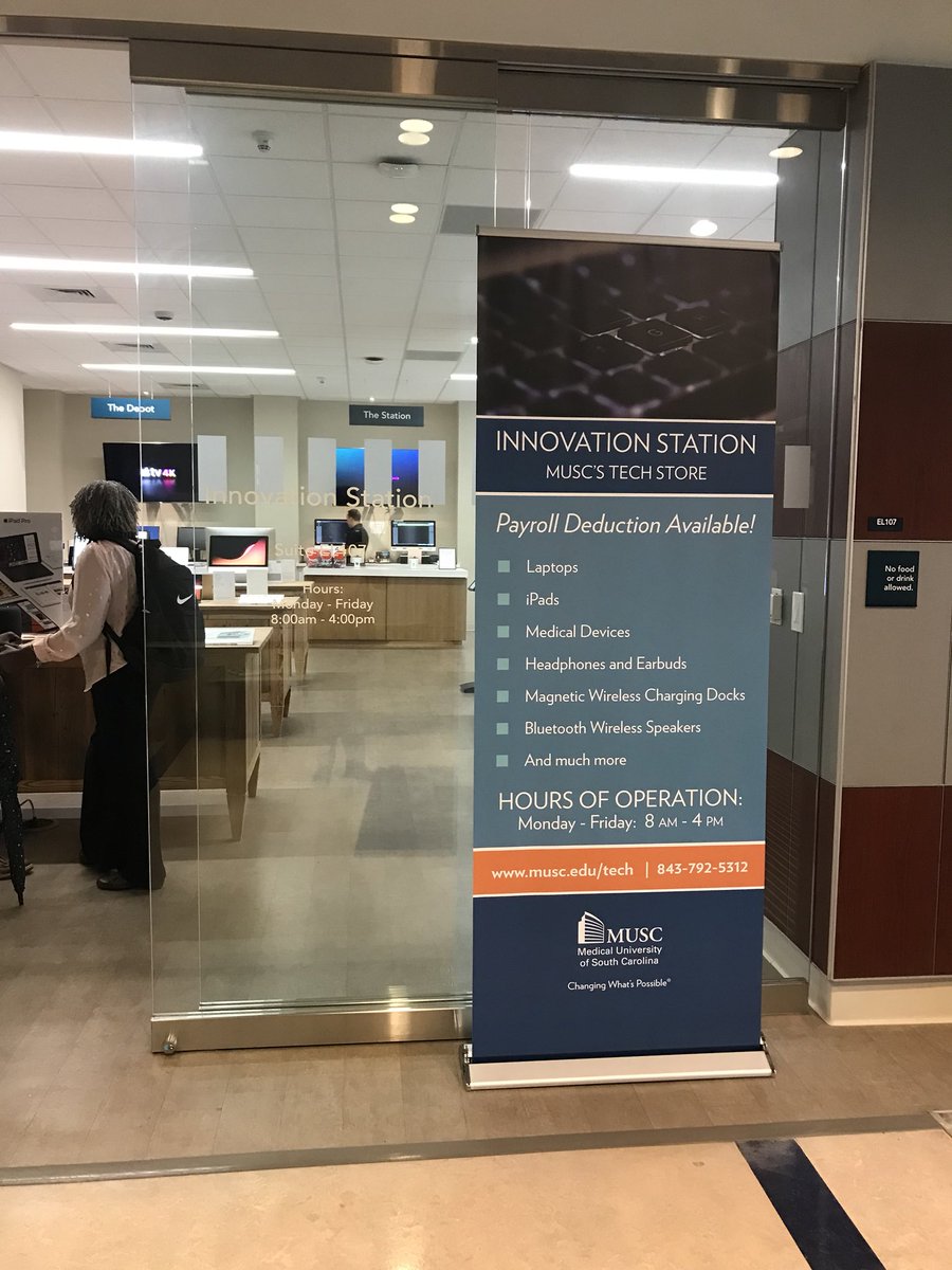 MUSC_TechStore's tweet image. 1st Floor Colbert Library. Your one stop shop for all your technological needs at MUSC. One more day before SC Tax-Free weekend. Get your devices while they last!