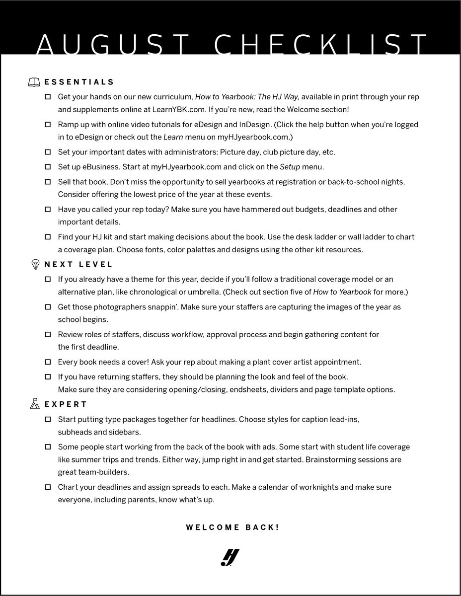 VarsityYearbook's tweet photo. It's time to go back to school!
Start the year right with our August checklist.

https://t.co/z1FuvyrMWY https://t.co/ZgMgITcwEP