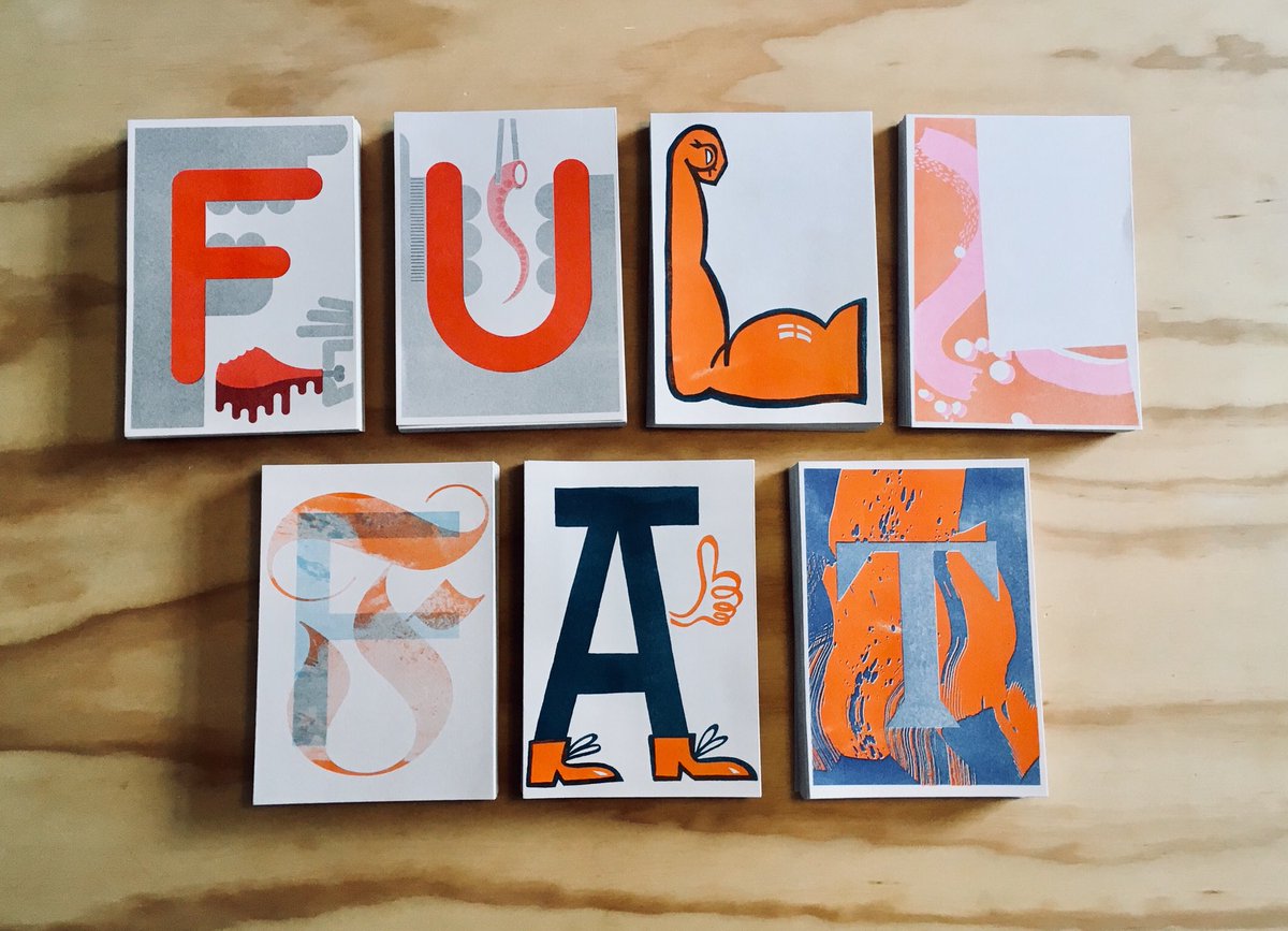 Artwork for the Full Fat bunting has dropped and it looks aaaace 👌👌👌 each letter designed by local artists👇