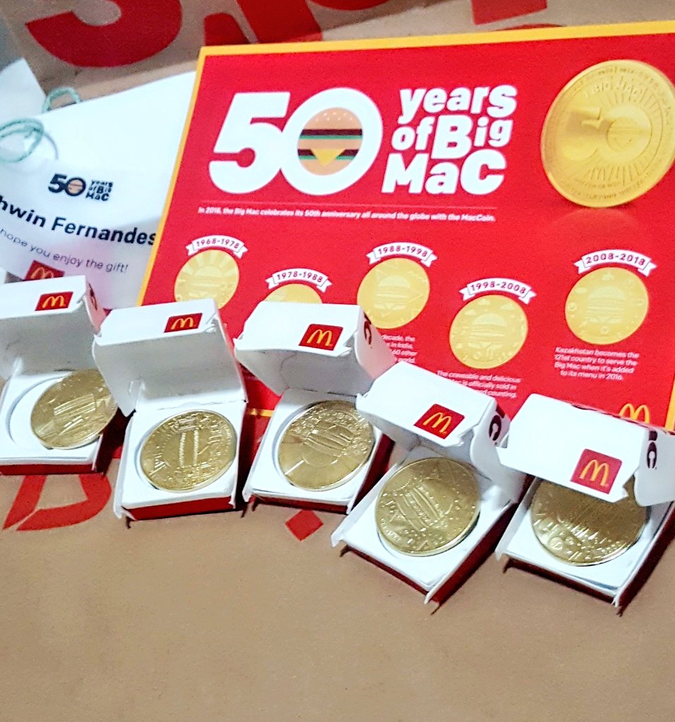 ashshanuferns's tweet image. #ThankYou @McDonaldsUAE for the 5 GOLD COINS for 5 BIG MACS. On the occasion of #bigmac50 😊
Congratulations! For 50 years of the tasty Big Mac!! 🍔