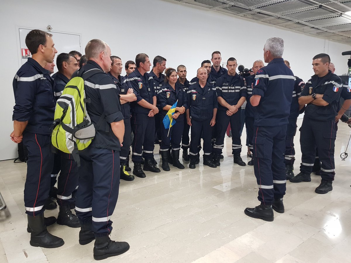 Pompiers_13's tweet image. 🔵🔵🔵|#SwedenFire |
Le détachement français comprenant 60 #pompiers #UIISC et #SDIS commandé par le lieutenant-colonel Monet des #pompiers13 est de retour à @aeroportmp après 10 jours en Suède sur les interventions #FeuxDeForets. Bravo pour leur mobilisation et leur efficacité !