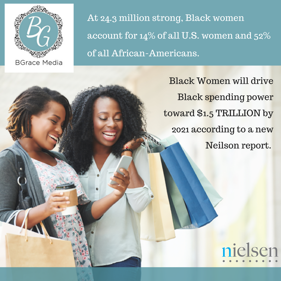 BGraceMedia's tweet photo. Black women will drive black spending power toward $1.5 TRILLION by 2021 according to a new Neilson report. #spenditgirl #askdougjones #bgm #dontsleep #bossedup #wearehere #momboss #prlife #pragency #bgrace https://t.co/FTBrQbpsNK