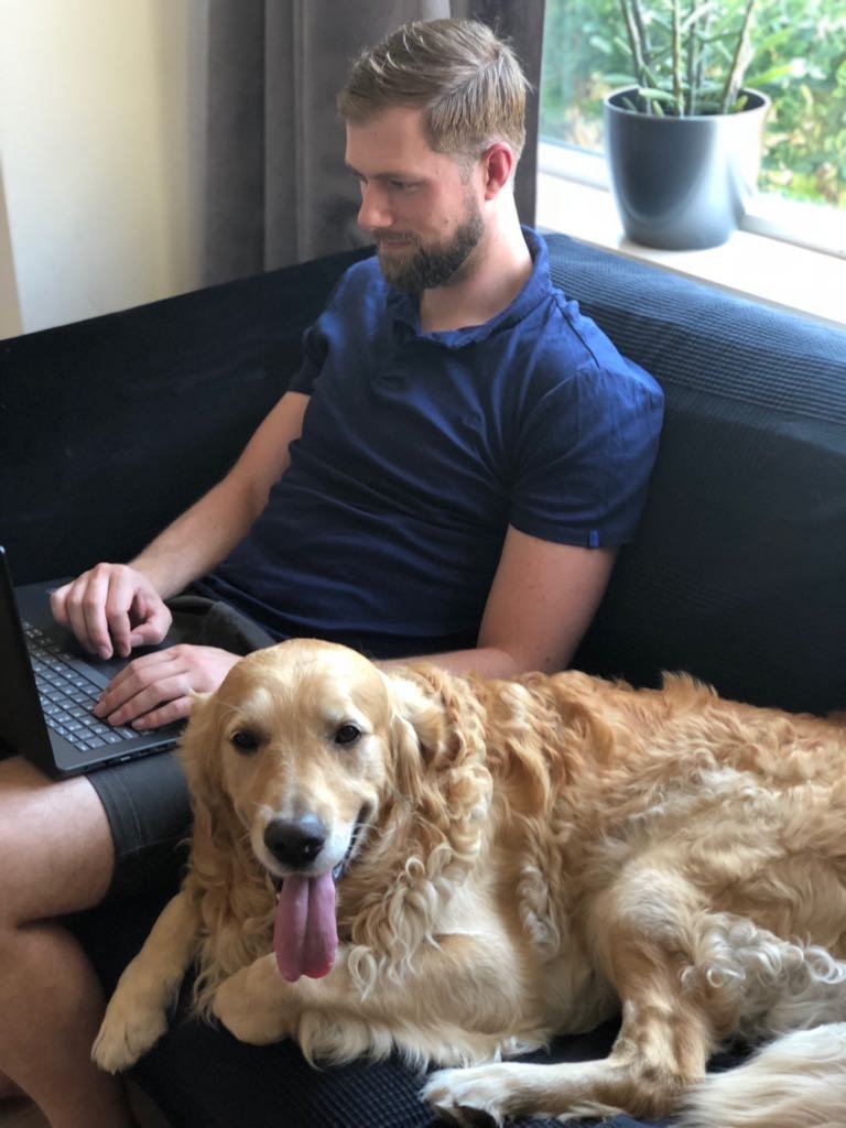 doist's tweet photo. "I work with brilliant minds from across the globe, exercise whenever I please, watch The Office for lunch on the daily, and I get to spend more time with my dogs than ever before. It's hard not to love remote work." - @evertv__, Doist Support Specialist 👨‍💻 https://t.co/hzOyagpOom