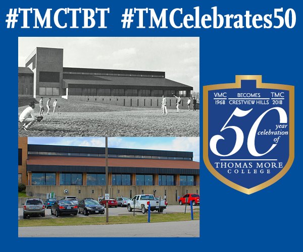 ThomasMoreAlum's tweet photo. 50 years later, we may have had to take out the field to add parking and a road, but it just shows how much we've grown as a college over the years!
#TMCTBT #TMCelebrates50 https://t.co/kd1LA3VRoN