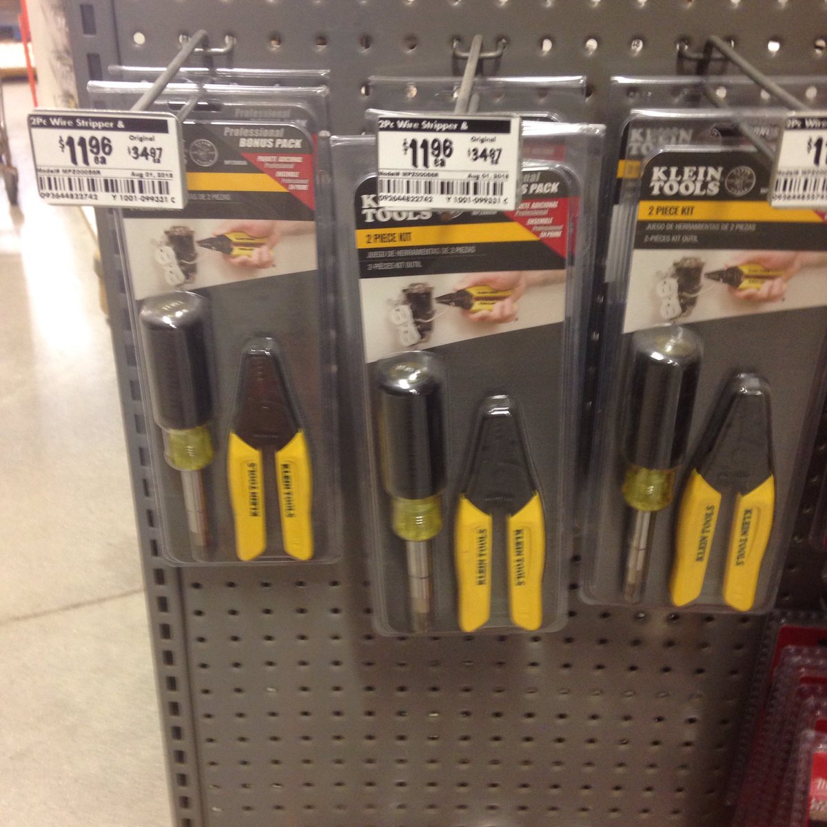 WattsourceNB's tweet photo. If you know an electrician tell them about this awesome deal at #HomeDepot Moncton.  11 in 1 and wire strippers sold separately about $60 https://t.co/3UqMAfqWmB