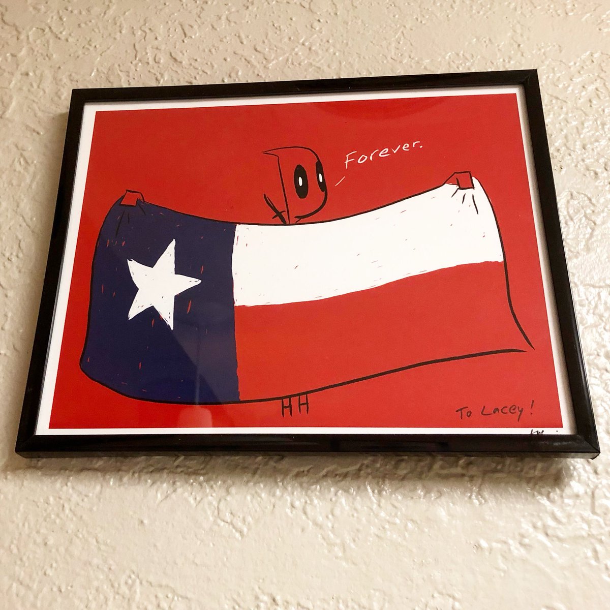 Fronkensteen's tweet photo. One of the best things I picked up at #SDCC this year. 💙 Thank you, @clausstudios ! #TexasForever #Deadpool #Texas #sdcclov #sdcclov2018 #Marvel https://t.co/cYnQZY5evy https://t.co/m44S6y5GTx