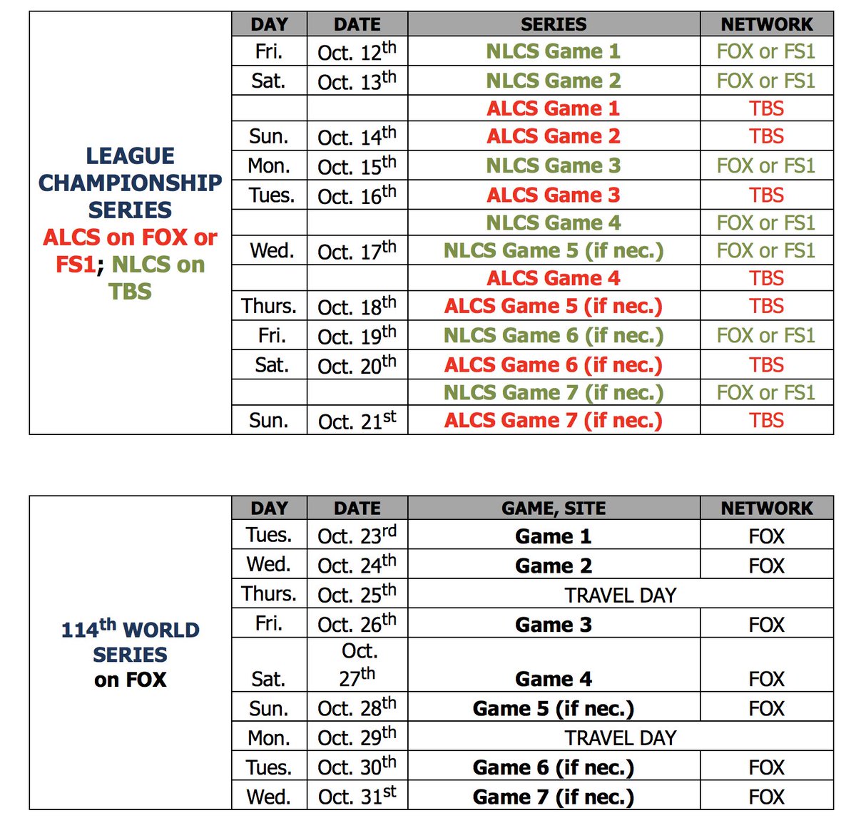 2016 postseason mlb schedule 2016 postseason mlb schedule