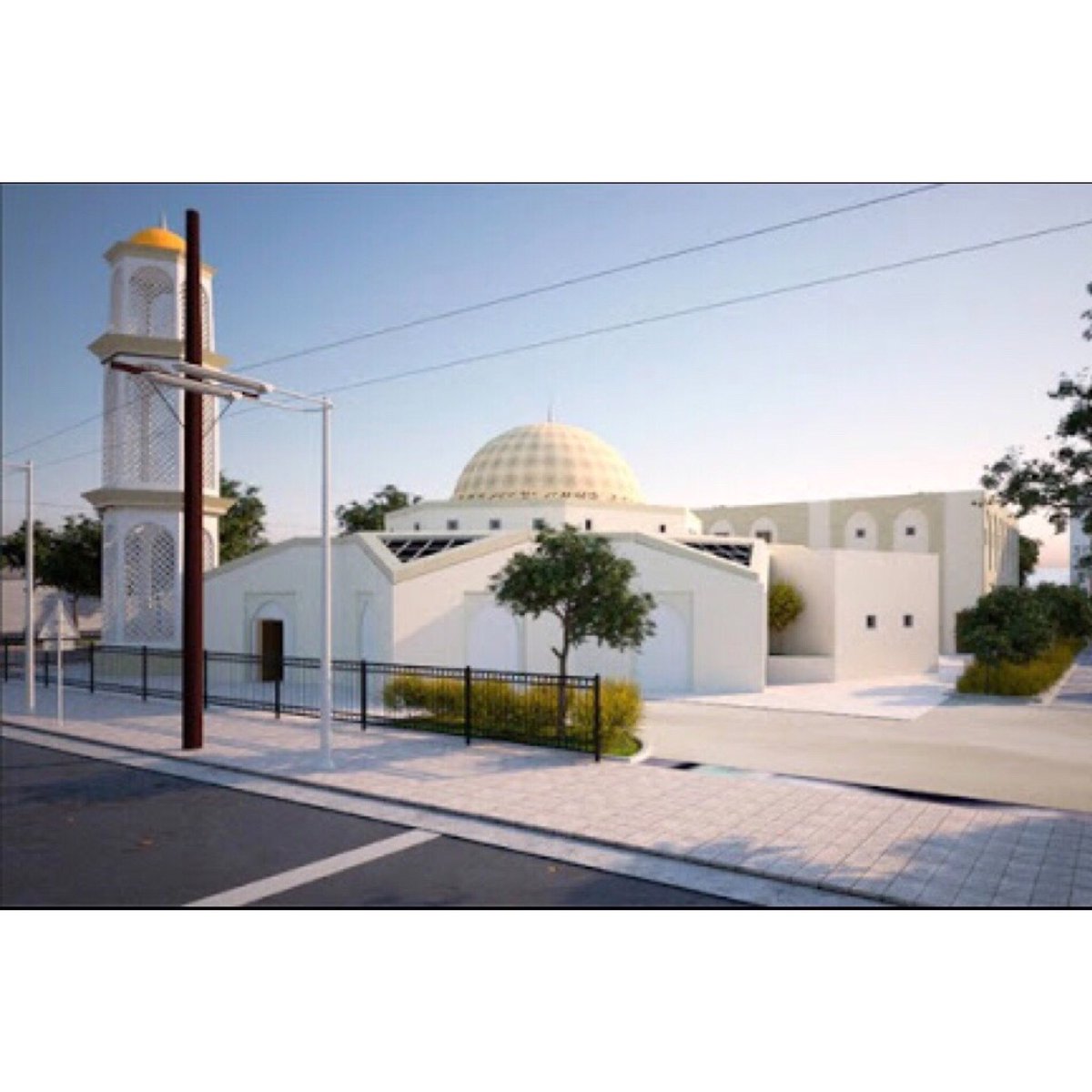 RyanWazir's tweet photo. LA’s 1973 Masjid Bilal. Destroyed by earthquakes in the 80s. It serves the black community, named after the first black man to say the call to prayer. The design by Langdon Wilson Architects appears traditional in form, however will be more open to the street. #ReimaginingMosques https://t.co/VtF4aAtiAQ