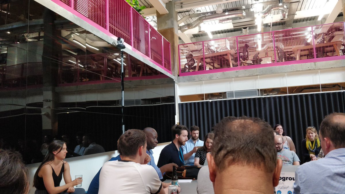 node_b's tweet image. "Who got into product management accidentally?" - 50% raises hand #tpgroup