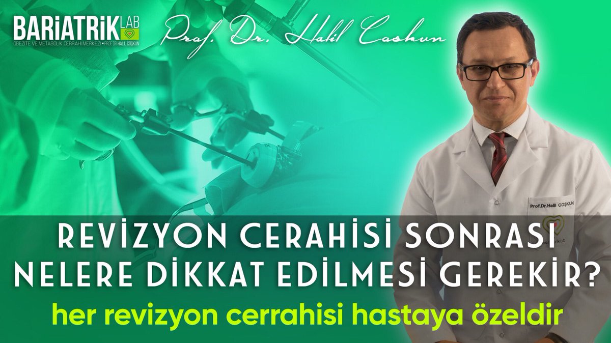 Obezite Cerrahisi sonrası tekrar geri kilo alımında uyguladığımız Revizyon Cerrahisi sonrası nelere dikkat edilmesi gerekir?👇
youtu.be/4BsshgjPcv0

#obezitecerrahisi #metabolikcerrahi #revizyoncerrahisi #distalgastrikbypass #profdrhalilcoşkun #bariatriklab