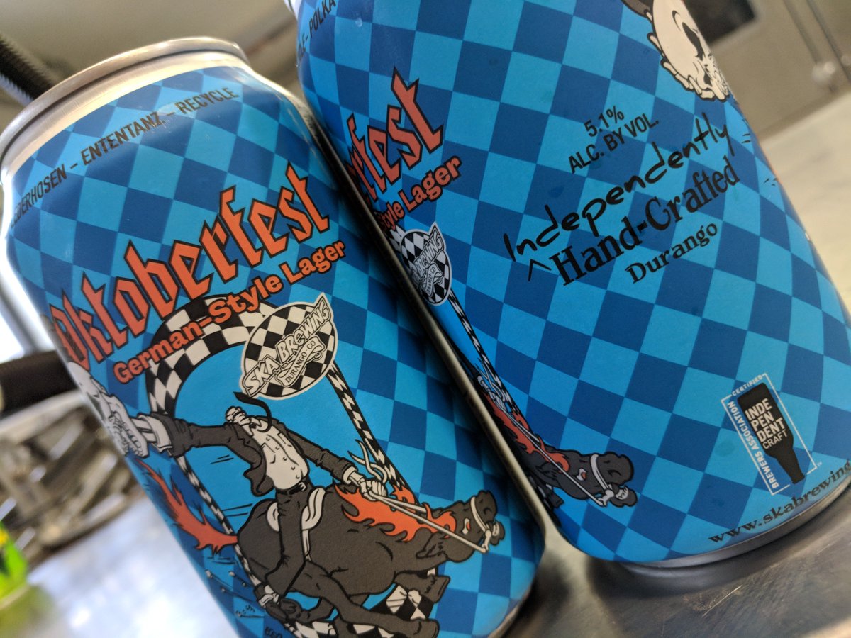 radcraftbeer's tweet photo. "Ska music is simply Polka gone bad," someone told @SkaBrewDave 20 years ago. Behold, his long overdue comeback: @skabrewing Oktoberfest #craftlager in a can. Debuts tomorrow at World Headquarters. https://t.co/U9sOfgsSBD #forimmediaterelease #craftbeerinacan https://t.co/PFne7DDVqD