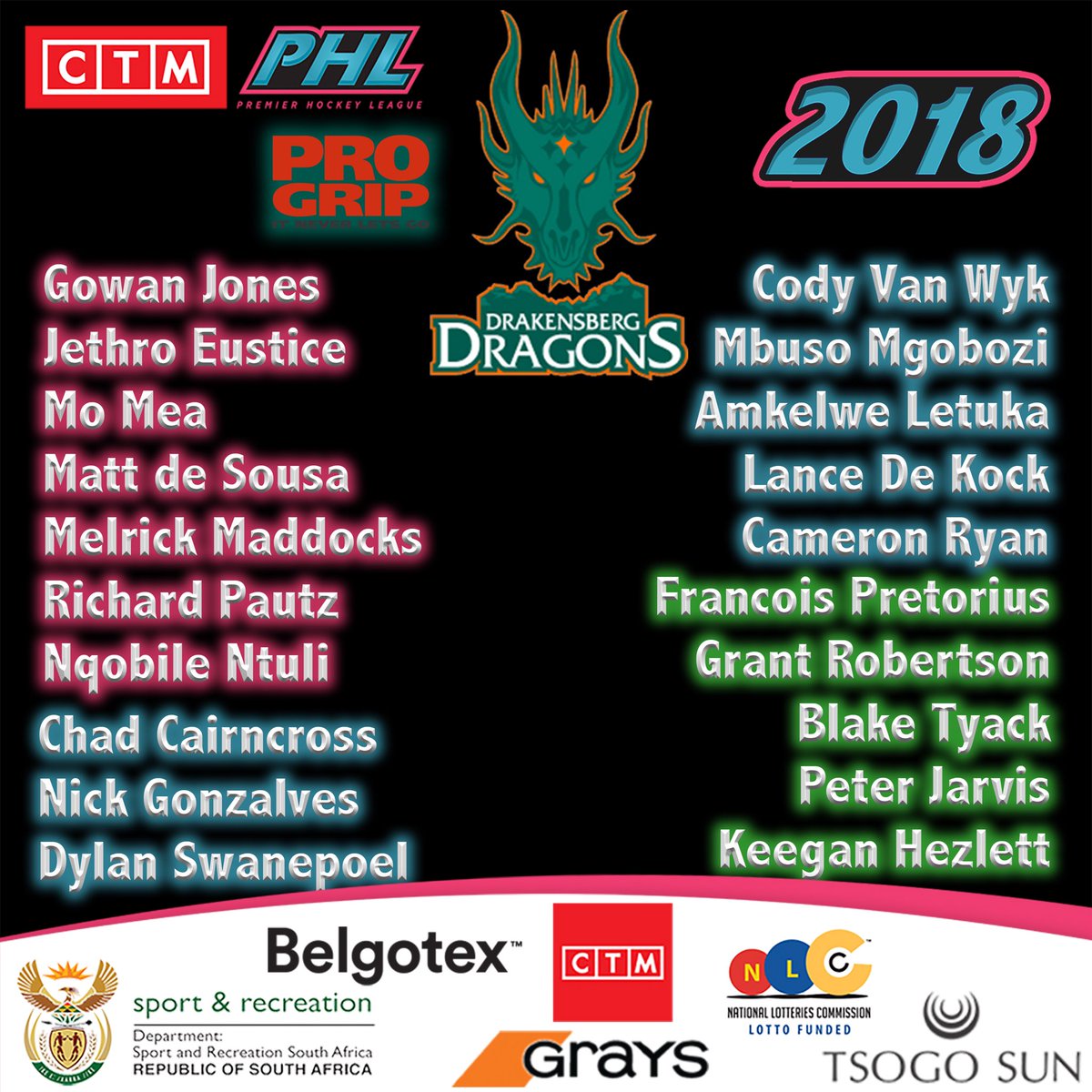 The Dragons Team for #PHL18 as selected by <a href="/Sigz915/">Sihle Ntuli</a>