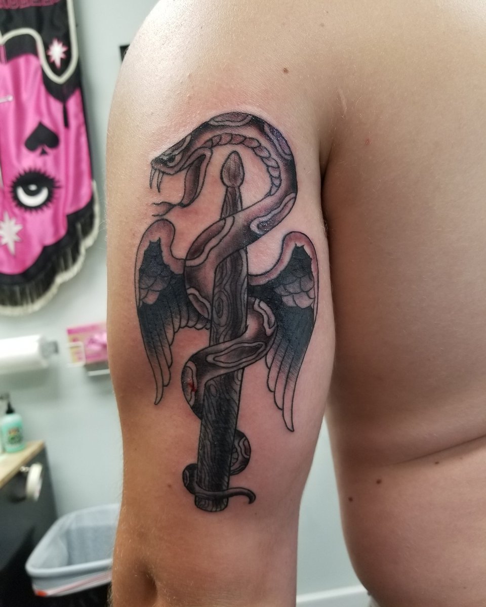 CulttofShe's tweet photo. Our drummer @GiuseppeOnDrums got some new ink at #ElectricTattoo in Asbury Park, NJ. Ink by #EvanLindemann 🤘 https://t.co/nsqFioTRXp