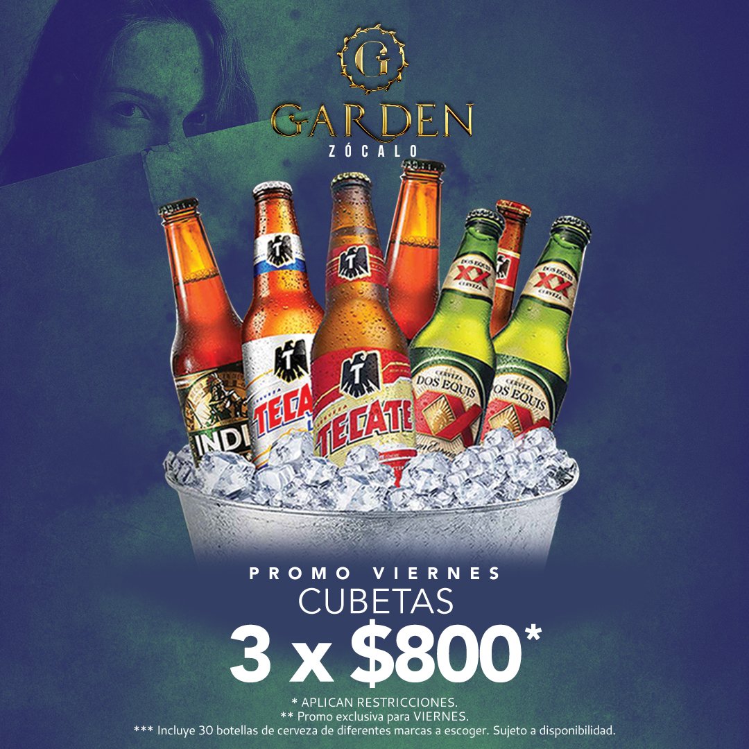 GardenZocalo's tweet photo. Qué te parece una chelita bien helada este #viernes en el #GardenZocalo? Buena bebida, excelente compañía y música pa´bailar toda la noche!!! Déjate caer porque vamos a romperla toda la noche! RESERVA POR INBOX! #Monterrey #Mty #BarrioAntiguo #Zocalo #Reggaeton #Musica #Fiesta https://t.co/mQynN3m8kL
