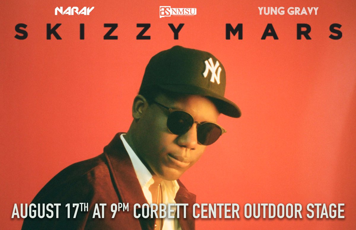 Attention Aggies ⚠️ Our Welcome Back Concert lineup is: 

1. <a href="/NarayMusic/">Naray 🏴</a> 
2. <a href="/yunggravy/">Yung Gravy 🥧</a> 
3. <a href="/SkizzyMars/">skizzius maximus iii</a> 

August 17th at 9pm, Corbett Outdoor Stage!! See you there 😎