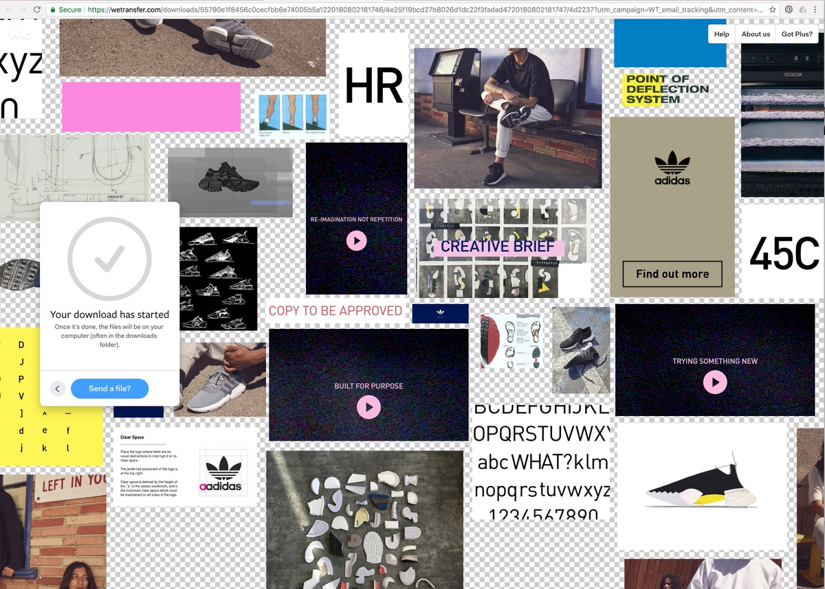 Everyone go check out the <a href="/adidas/">adidas</a> takeover on <a href="/WeTransfer/">WeTransfer</a> it is one of the coolest ads we have ever seen.
