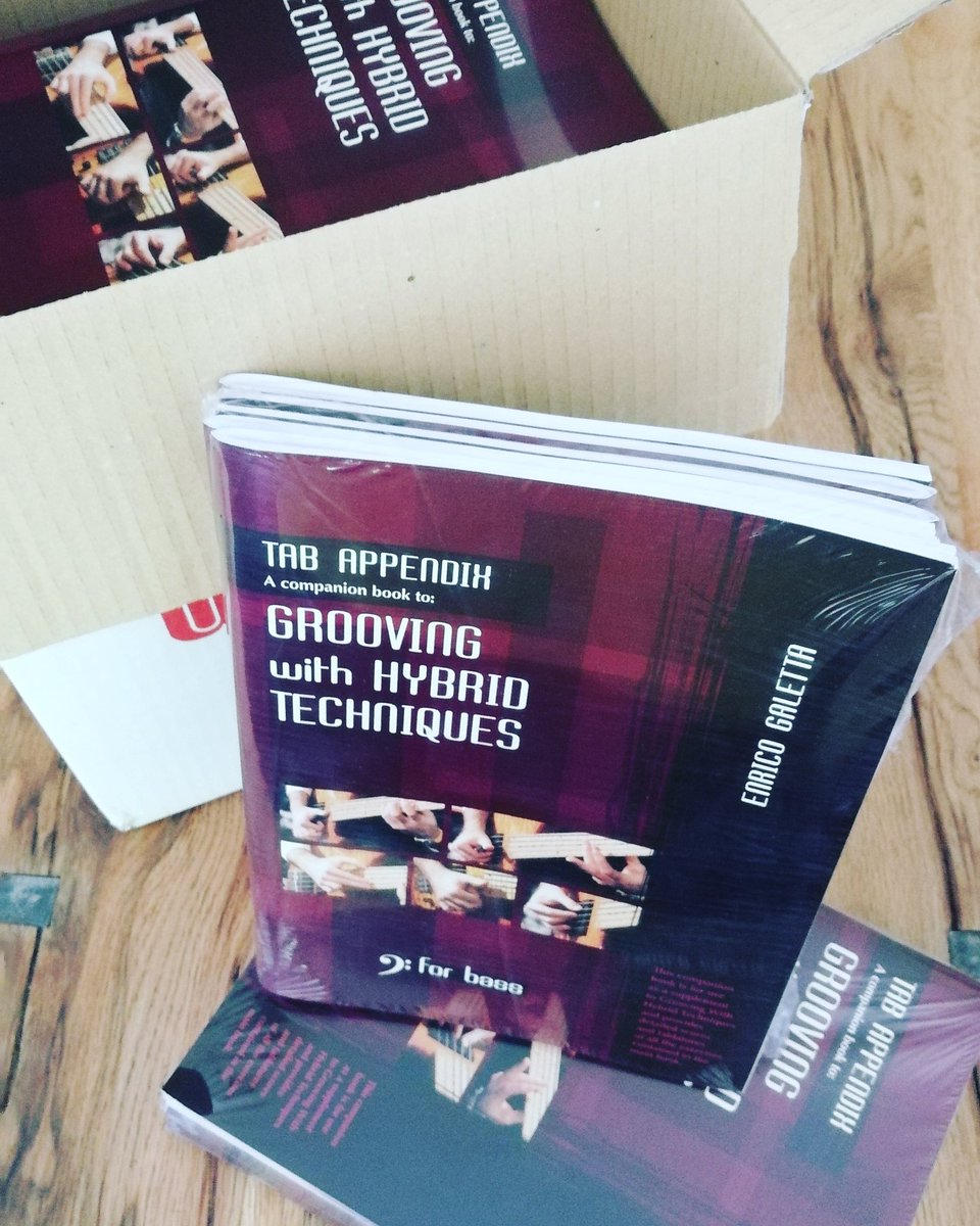 enricogaletta's tweet photo. The new Tab Appendix #bassbook finally ready to ship 🎉 You can order directly from my website. Soon on https://t.co/3ipHgsExNc 🤓 If you already have your copy of Grooving with Hybrid Techniques you can buy Tab Appendix only, or now is your chance to get the combo pack 😜! https://t.co/QBLELkqfEE