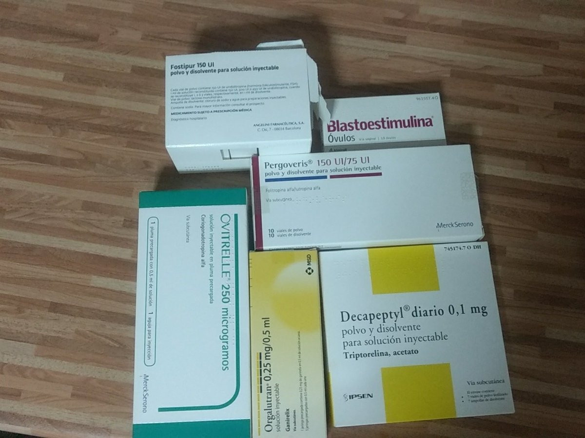 #infertilpandy regalo medicación. Orgalutran y Ovitrelle estan sin abrir. Decapeptyl 150 y Fostipur 150 quedan 4 viales en cada caja.