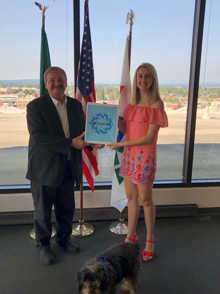 MacHaarlow's tweet photo. What a meeting I had yesterday. So thankful for Executive Dave Somers of Snohomish County. Snohomish County will officially have October 1st declared as #WeighItBeforeYouSayIt day! I couldn’t be more thrilled and thankful! 💙💙💙 https://t.co/hdftuHLEky