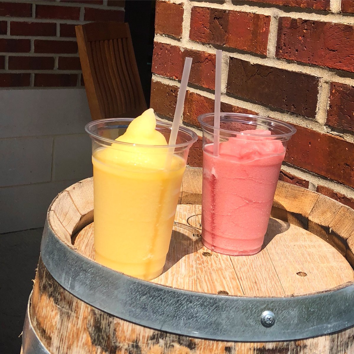 Now pouring #CherryTartySlip and #WittyYankBeermosa #beerslushies at the pub