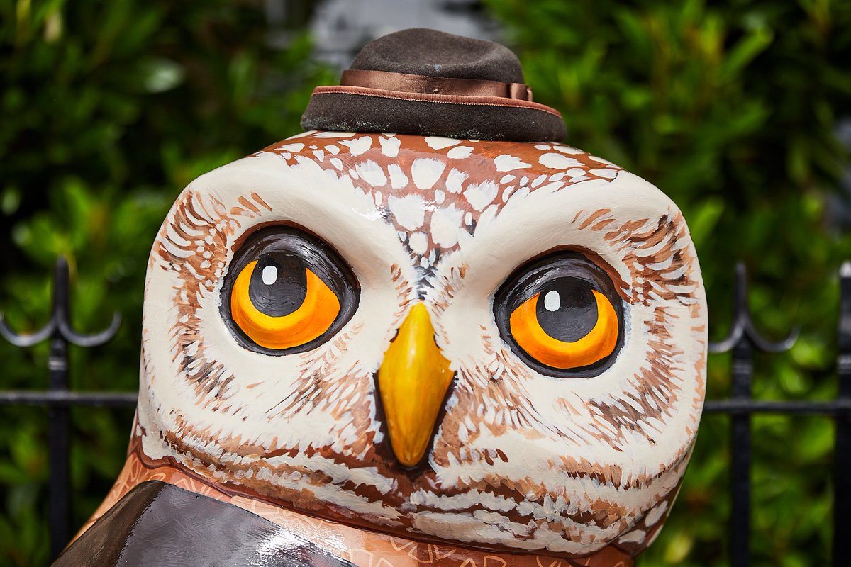 We like being educated when visiting trails. And now we know Emily Ward started the <a href="/NorlandCollege/">Norland</a>  which currently resides in Bath. Here we see Emily by Vera Carbin, complete with hat! <a href="/OwlsofBath/">Minerva's Owls of Bath 2018</a>