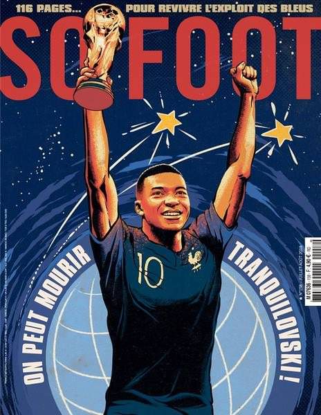 Pierbnt's tweet photo. So Foot, ce magazine ultime du "sport roi des beaufs" ose les références à la conquête spatiale soviétique suite à la coupe du monde en Russie. J'admire ces gens. #Anecdote #Reference @sofoot #WC2018 #2emeEtoile https://t.co/TVbF7e7a4t