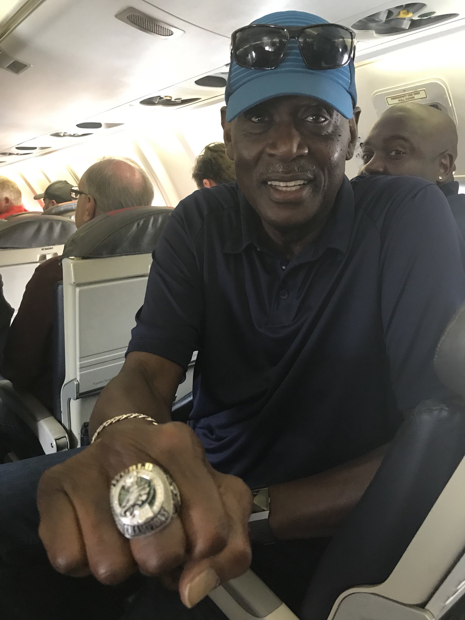 John Clark on X Landed safely in Canton Ohio for Brian Dawkins Hall of Fame induction. You knew it would be a safe flight when Eagles legend Harold Carmichael is on it