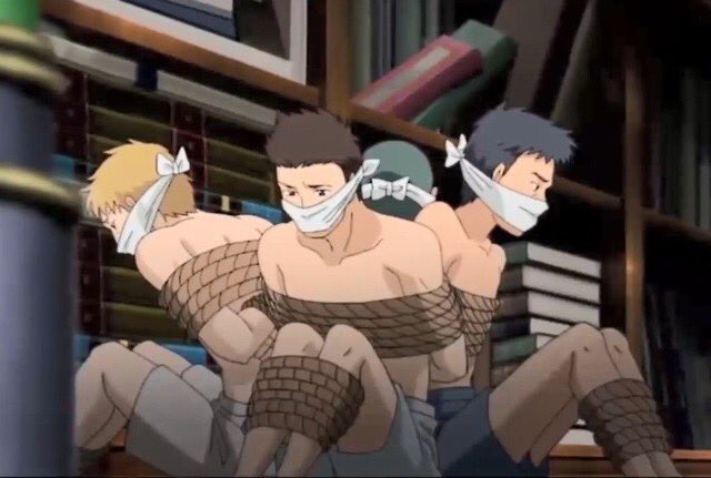 Anime bondage old men
